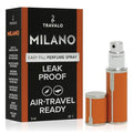 Travalo Milano Perfume Atomizer - Leak-Proof TSA Approved Reusable Mini Spray - Orange Variation