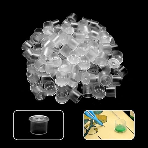 Tattoo Ink Cup Caps Set - Mixed Size 1000pcs with Base for Tattoo Supplies (Variation: CSTA-226A-226B-226C-1000pcs)
