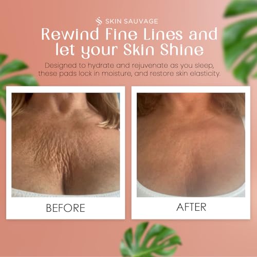 Skin Sauvage Chest & Neck Wrinkle Pads (2 Count) — Anti-Aging Silicone Smoothing & Moisturizing