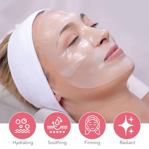 Deep Collagen Mask, 4pcs Gel Face Mask Rich in Nano-collagen, Vitality Probiotics, Vitamin E and Variety of Anti-aging Ingredients, Hydrating Over Night Face Masks, Sheet Face Masks for Women