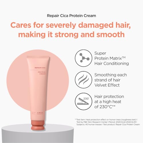 Repair Cica Protein Cream - Anti-Frizz Deep Conditioner for Damaged Hair - Protein Repair Variant