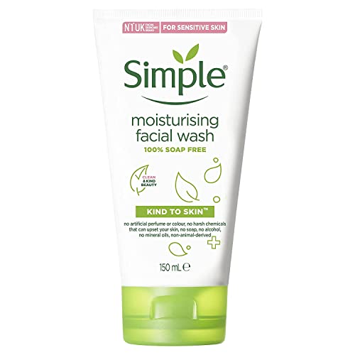 Unscented Simple Moisturizing Face Wash 5oz - Pack of 4, Sensitive Skin