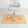 Anji Mountain Bamboo Office Chair Mat for Hardwood & Carpet, 48x42 Inches, Without Lip