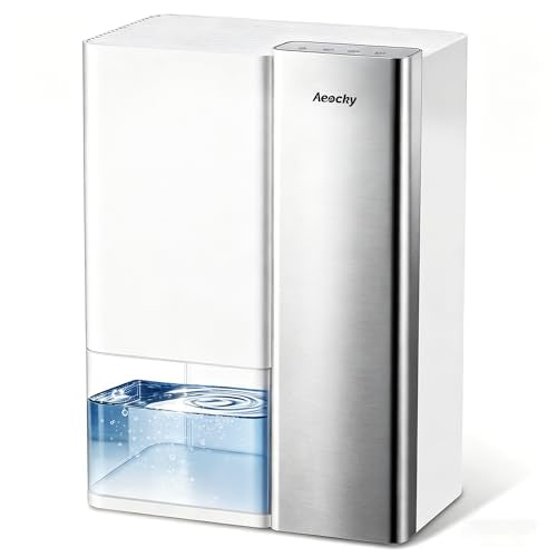 AEOCKY 1000 Sq.Ft Small Dehumidifier Bone White Next-Gen Thermoelectric Tech Timer
