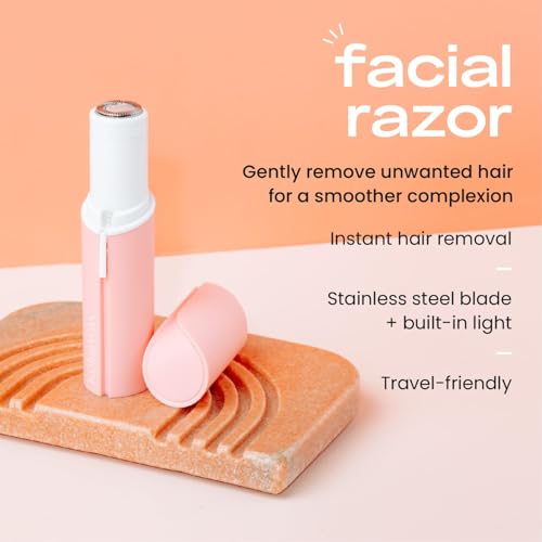 KoluaWax Hard Wax Beads for Hair Removal and Face Razor for Women - Face, Brazilian, Underarms, Back Chest, Bikini Waxing - Shaver for Peach Fuzz, Eyebrow, Upper Lip & More