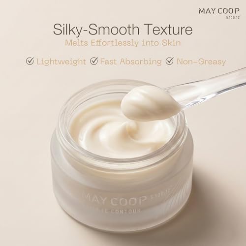 MAY COOP Raw Eye Contour | Korean Eye Cream with Sugar Maple Extract & Peptides, Hydrating Cream Contour for Daily Care, Lightweight Formula for Sensitive Skin, 0.67 fl oz