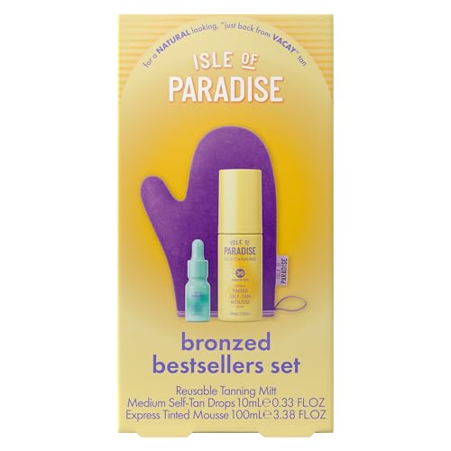 Self-Tanning Set with Mousse, Face & Body Drops, Reusable Mitt – Bronzed Glow