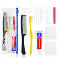 50 Sets Disposable Toothbrushes with Toothpaste & Travel Hygiene Kit - Bulk