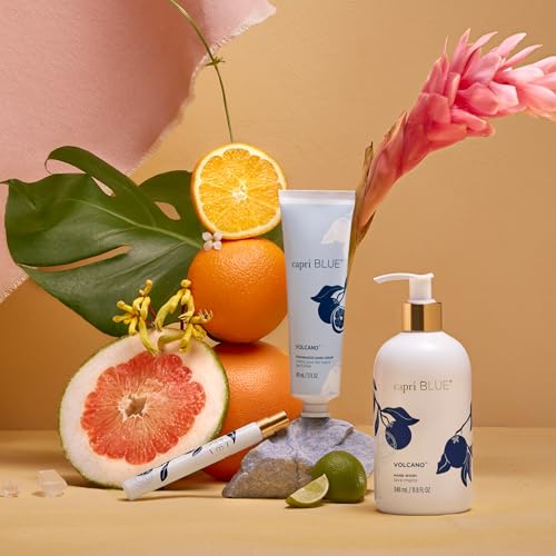 Capri Blue Hand Wash Soap ? Flora Edit Collection ? Cleansing Liquid Hand Soap Infused with Plant-Based Glycerin ? Skin Care ? Notes of Juicy Tropical Fruits & Sugared Citrus (Volcano, 11.8 fl oz)