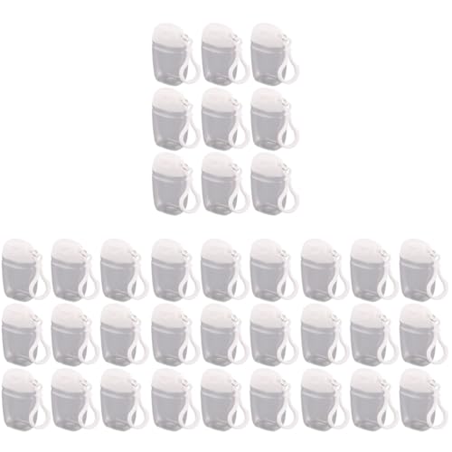 7x4cm Transparent Refillable Travel Bottles with Hook, 4 Pack