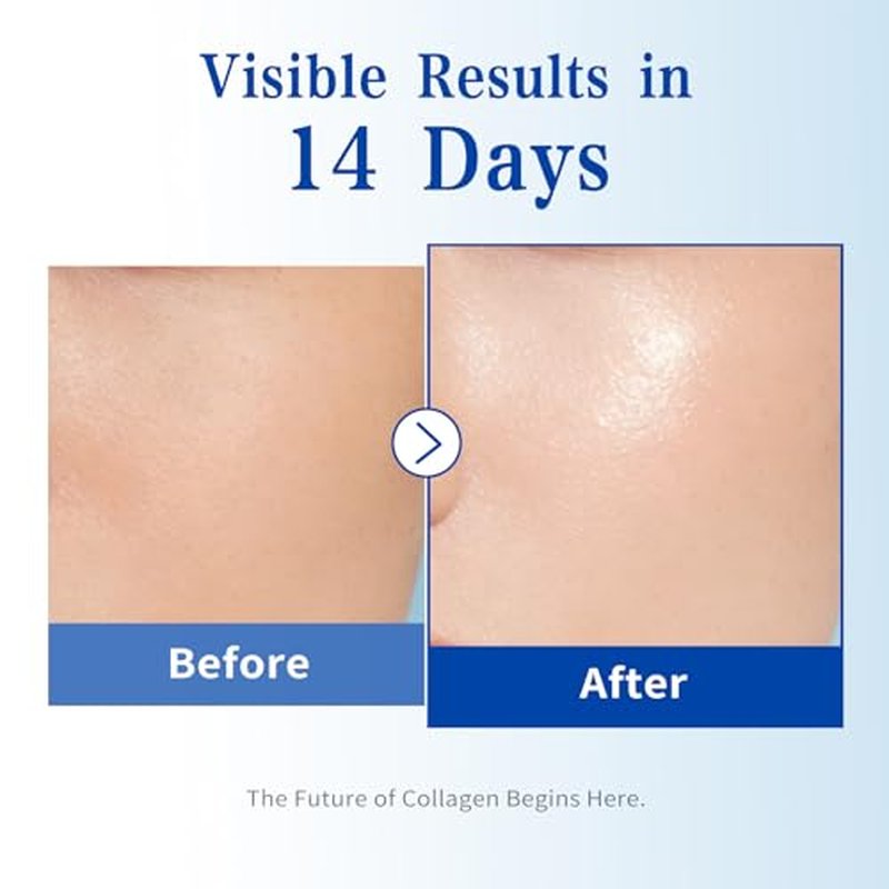 6X Deep Collagen Serum, Silk Peptide Serum for Face with Collagen & Multi Peptides, Anti-Aging Hydrating Serum Ampoule, Korean Skincare for Wrinkles & Radiance, 0.05 fl.oz x 30e