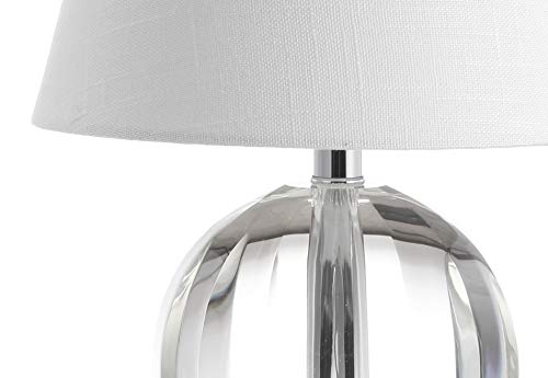 16-Inch Crystal Ball Orb Table Lamp with Metal Base - Clear Variation