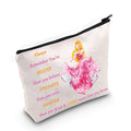 WZMPA Princess Cosmetic Makeup Bag Movie Fans Gift You Are Braver Stronger Smarter Than You Think Princess Makeup Zipper Pouch Bag For Women Girls (Always Sleeping)