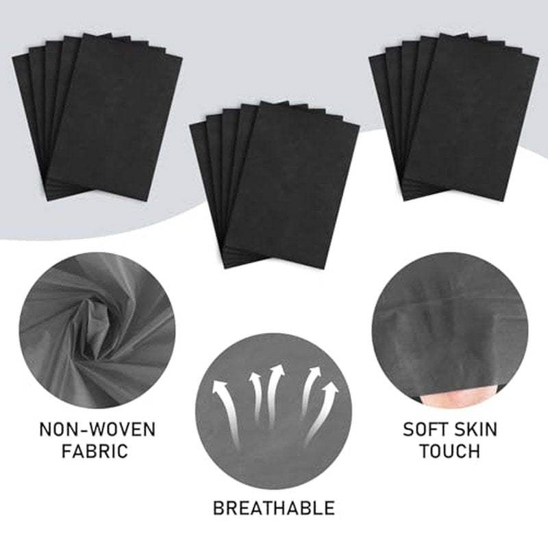 100 Pcs Disposable Massage Table Sheets 31" x 71" Non-Woven Fabric Bed Sheets Cover for Spa, Massage, Beauty Salon, Tattoos, Hotels (Black)