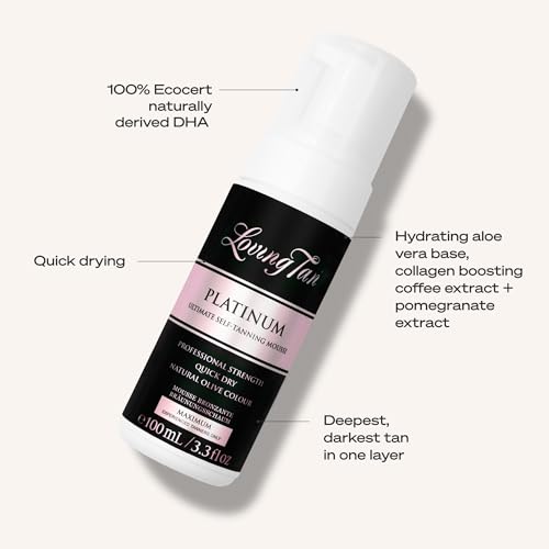 Loving Tan Platinum Self Tanning Mousse - Dark, 3.3 Fl Oz, Streak-Free, Natural Look, Professional Quality - Variation of THIS listing