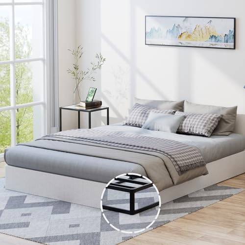 YORMDMO Queen Size Box Spring - 9 Inch Height, Heavy Duty Metal Foundation, Washable Cover, Easy Assembly, Noise-Free