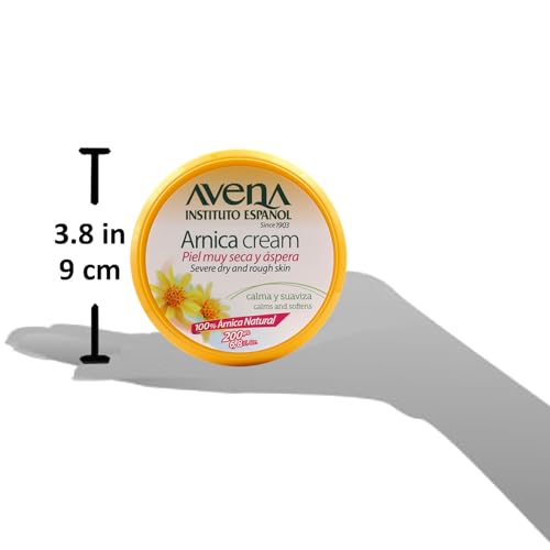 Avena Instituto Espanol Arnica Cream, Severe Dry and Rough Skin, Calms and Softens, 100% Natural Arnica, 2-Pack of 6.8 FL Oz each, 2 Jars