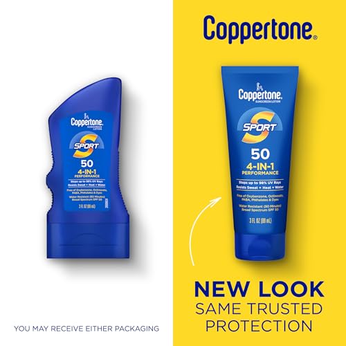 Coppertone SPORT Sunscreen Lotion SPF 50 Multipack 6 x 3 FL OZ Water-Resistant