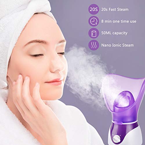 Seneryla Nano Ionic Facial Steamer with Blackhead Remover Kit - Deep Pore Cleansing & Hydration