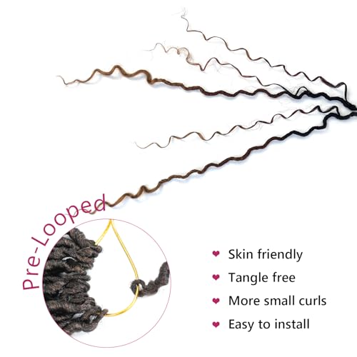 Peliri 24 Inch Goddess Locs Crochet Hair 8 Packs Faux Locs for Black Women, Pre-Looped River Locs with Curly Ends