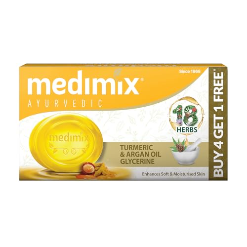 Ayurvedic Turmeric & Argan Oil Bathing Soap - 125g Pack of 5