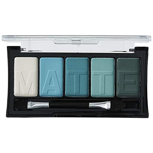 L.A. COLORS 5 Color Matte Eyeshadow Palette, Teal Argyle CEM477 (Pack of 2)