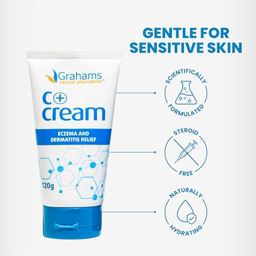 Grahams Natural C+ Eczema & Dermatitis Cream 4.23oz All-Natural, Steroid-Free