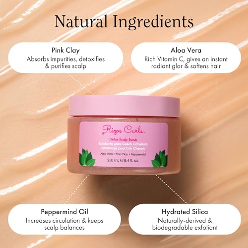 Detox Scalp Scrub with Pink Clay & Peppermint Oil for All Hair Types - 8.4 oz