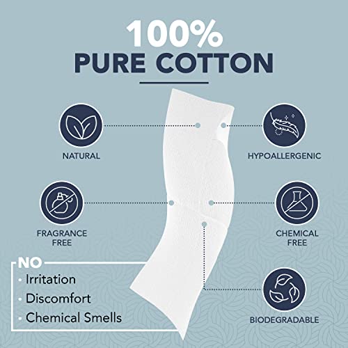 Dermacotton X-Large 100% Pure Cotton Disposable Face Towels - Pack of 100