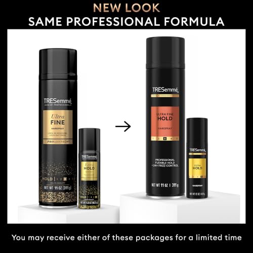 Natural TRESemmé Ultra Fine Hold Hair Spray 11 oz Pack of 2 + Travel Size
