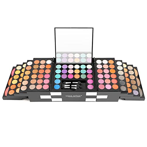 JasCherry 148-Color Shadow Palette with 60 Matte + 82 Shimmer Shades + 3 Blush/3 Brow Kit