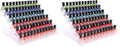 6-Tier Clear Nail Polish Organizer Rack - Pack of 2, Holds 48-96 Bottles