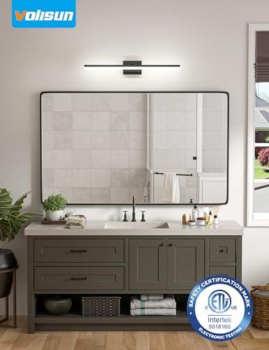 VOLISUN 31.5 Inch Black Dimmable Bathroom Vanity Light Fixture Over Mirror, 5CCT LED, ETL Certified