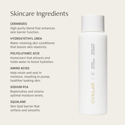 CYKLAR Ceramide Milky Essence ? Unscented Body Lotion for Dry, Sensitive Skin ? Lightweight Hydrating Ceramide Moisturizer for Skin Barrier with Polyglutamic Acid & Hydroxyethyl Urea - 8 fl oz
