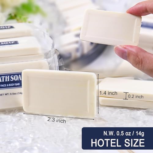 Mini Bar Soap Set - 100 Pack 0.5 oz Travel & Hotel Toiletries Individually Wrapped