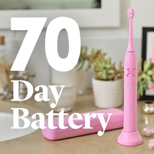 Made by Dentists PRO-X Sonic Electric Toothbrush Pink, 70-Day Battery, 3 Modes & Travel Case