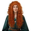 Women Fluffy Long Curly Orange Ginger Cosplay Wig for Halloween & Parties