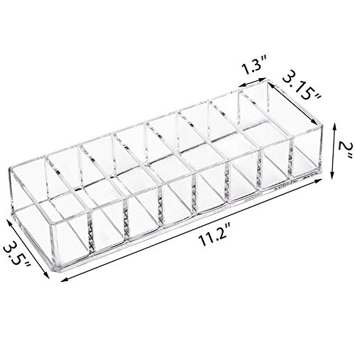 Weiai Clear Acrylic Makeup Organizer Pack of 3 - Compact Vanity Storage