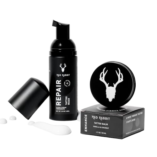 Tattoo Aftercare Kit Foam Wash & Balm - Supports Healing & Vibrant Ink