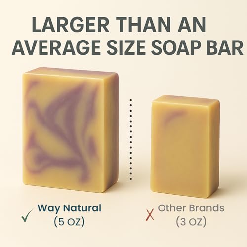 Goat Milk Soap Bar Set - Lavender, Cherry Almond, Honey Oatmeal - 3 Pack 5oz Handmade Skincare