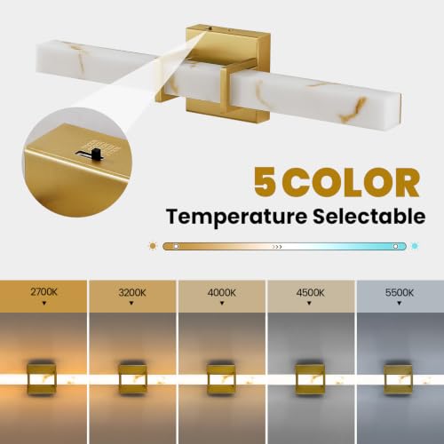 LED Bathroom Vanity Light 22 Inch Dimmable 5-Color Temp Over Mirror Fixture
