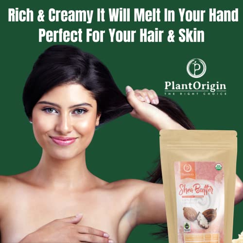 Organic Raw Shea Butter 1 lb for Skin, Hair & DIY Projects