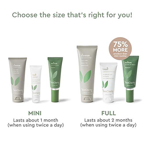 Mini 3-Piece Acne Treatment Set for Oily Skin - Vegan, Salicylic Acid, Green Gel