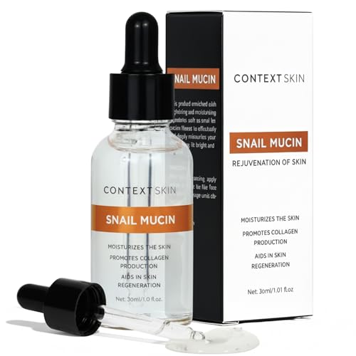 Context Skin Snail Mucin Serum for Face - Lightweight Hydrating Facial Serum with Snail Extract - Fast-Absorbing Formula for Smooth-Feeling Skin and Natural Glow -1 Fl Oz