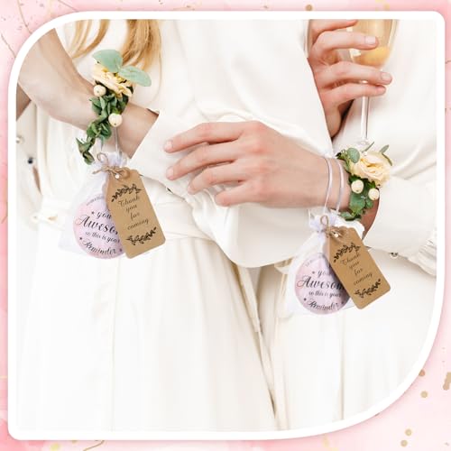 Tradder 100 Sets 2.76" Inspirational Compact Pocket Mirrors Bulk Galentines Appreciation Gifts Small Purse Makeup Mirrors Pink Souvenir Bags for Stuffer Items Women Quinceanera Employee (Awesome)