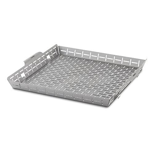 Weber Crafted Stainless Steel Roasting Basket for Gourmet Grill Cooking