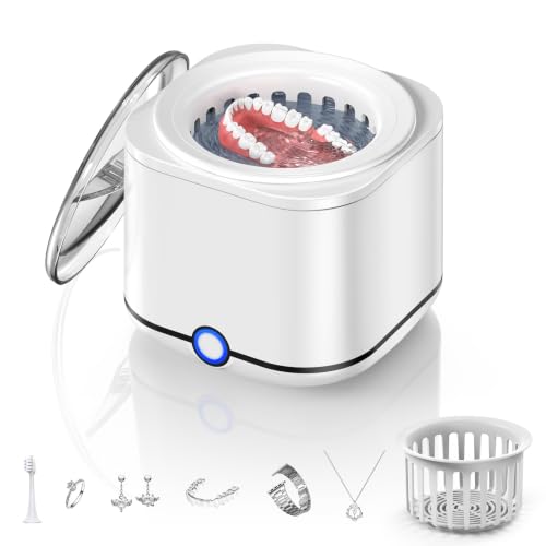 Miorcols Ultrasonic Retainer & Jewelry Cleaner 48kHz 7.8OZ Dental & Jewelry Cleaning Pod