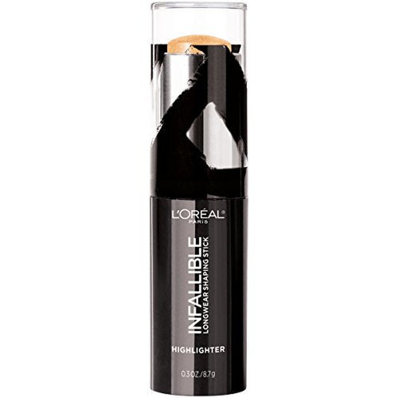 L¡¯Or?al Paris Makeup Infallible Longwear Highlighter Shaping Stick, Up to 24hr Wear, Buildable Cream Highlighter Stick, 41 Gold is Cold, 0.3 oz.