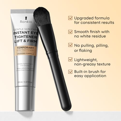RONKIE Instant Eye Firm Tightener 1.34 oz - Quick Wrinkle & Puffiness Reduction, Pack of 1