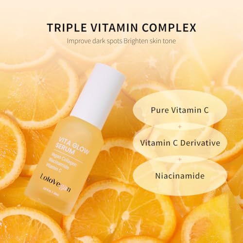 Vita Glow Serum? For Dewy and Glowing Skin with Snow Mushroom Extract, Vitamin C Complex and Niacinamide, Helps Improve Uneven Skin Tone and Pigmentation, Vegan (1.01 fl.oz/ 30ml)